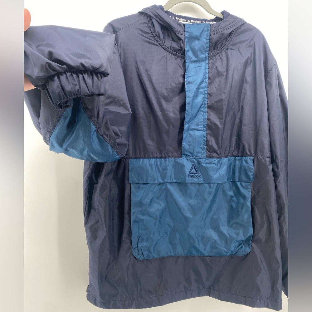 Reebok | Mens XL Navy Blue Striker Woven 1/2 Zip Anorak Lined Pullover | NWOT | - Picture 3 of 13